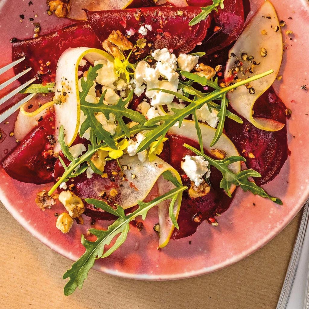 Rezept für Rote Beete Birnen Salat